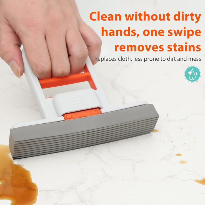 Portable mini mop for table and kitchen surface cleaning